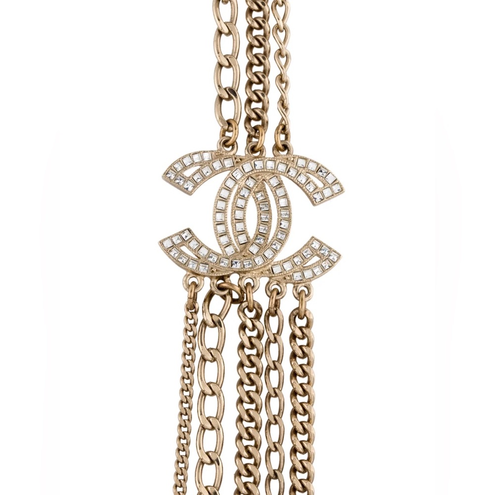 Chanel CC Strass and Multistrand Necklace